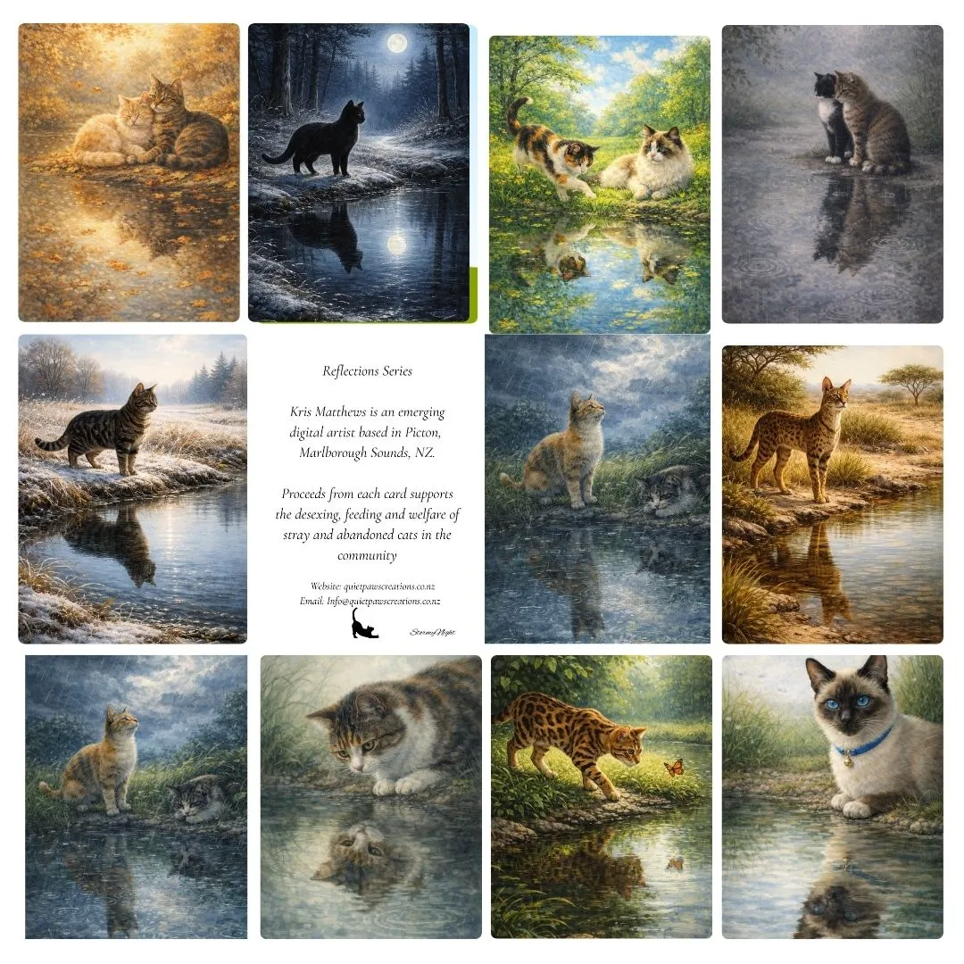 10 Pack Feline Reflections Greeting Cards Vol 2